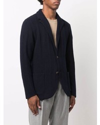 Мужской темно-синий вязаный пиджак от Lardini