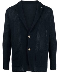 Мужской темно-синий вязаный пиджак от Manuel Ritz