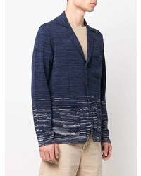 Мужской темно-синий вязаный пиджак от Missoni