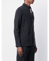 Мужской темно-синий вязаный пиджак от N.Peal