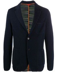 Мужской темно-синий вязаный пиджак от Missoni