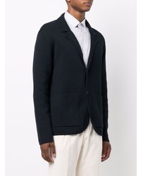 Мужской темно-синий вязаный пиджак от Z Zegna