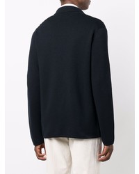 Мужской темно-синий вязаный пиджак от Z Zegna