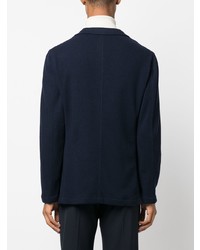 Мужской темно-синий вязаный пиджак от Boglioli