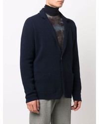 Мужской темно-синий вязаный пиджак от Roberto Collina