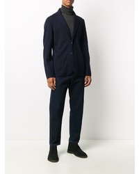 Мужской темно-синий вязаный пиджак от Herno