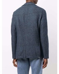 Мужской темно-синий вязаный пиджак от Etro