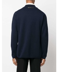Мужской темно-синий вязаный пиджак от Billionaire