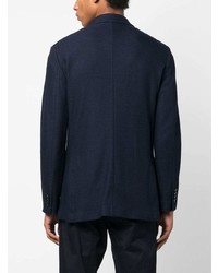 Мужской темно-синий вязаный пиджак от Brioni