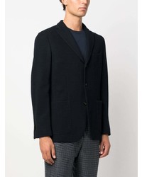 Мужской темно-синий вязаный пиджак от Boglioli