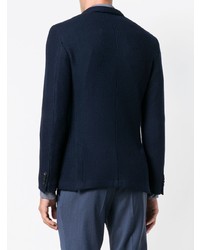 Мужской темно-синий вязаный пиджак от BOSS HUGO BOSS