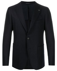 Мужской темно-синий вязаный пиджак от Tagliatore