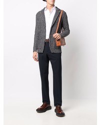 Мужской темно-синий вязаный пиджак от Manuel Ritz