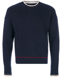 Мужской темно-синий вязаный свитер с круглым вырезом от 3.1 Phillip Lim