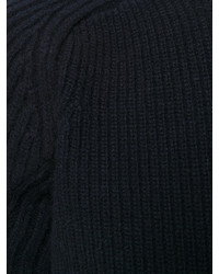 Мужской темно-синий вязаный свитер с круглым вырезом от Marni