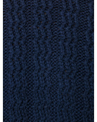 Мужской темно-синий вязаный свитер с круглым вырезом от Eleventy