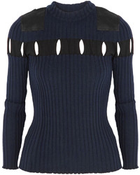 Женский темно-синий вязаный свитер от Alexander Wang