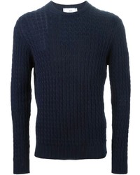Мужской темно-синий вязаный свитер от Ami
