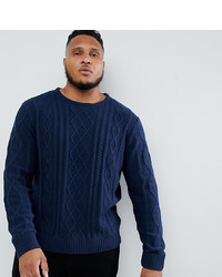 Мужской темно-синий вязаный свитер от Another Influence