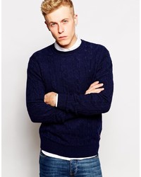 Мужской темно-синий вязаный свитер от Ben Sherman