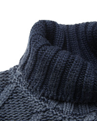 Мужской темно-синий вязаный свитер от Tod's