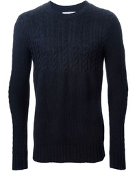 Мужской темно-синий вязаный свитер от Carven