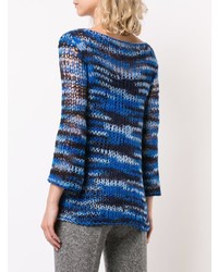 Женский темно-синий вязаный свитер от The Elder Statesman