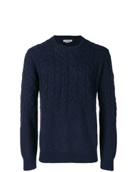 Мужской темно-синий вязаный свитер от Corneliani