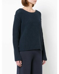 Женский темно-синий вязаный свитер от Mansur Gavriel