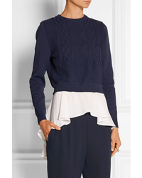 Женский темно-синий вязаный свитер от Richard Nicoll