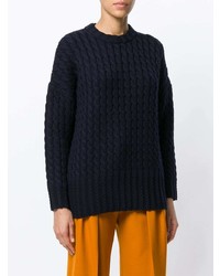 Женский темно-синий вязаный свитер от Victoria Victoria Beckham