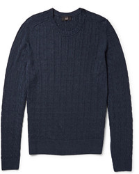 Мужской темно-синий вязаный свитер от Dunhill