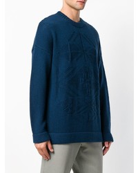 Мужской темно-синий вязаный свитер от Pringle Of Scotland