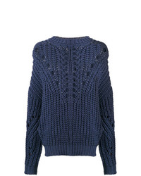 Мужской темно-синий вязаный свитер от Isabel Marant