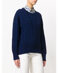 Женский темно-синий вязаный свитер от Christian Wijnants
