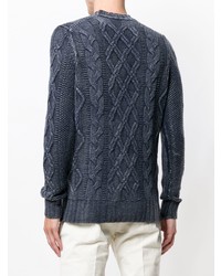 Мужской темно-синий вязаный свитер от Drumohr