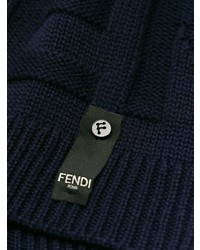 Мужской темно-синий вязаный свитер от Fendi