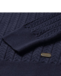 Мужской темно-синий вязаный свитер от Burberry