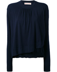 Женский темно-синий вязаный свитер от Marni