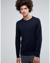 Мужской темно-синий вязаный свитер от Minimum