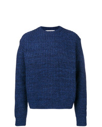 Мужской темно-синий вязаный свитер от MSGM