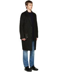 Мужской темно-синий вязаный свитер от Acne Studios