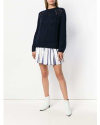 Женский темно-синий вязаный свитер от Semicouture