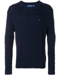 Мужской темно-синий вязаный свитер от Polo Ralph Lauren