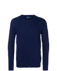 Мужской темно-синий вязаный свитер от Polo Ralph Lauren