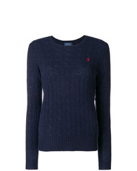 Женский темно-синий вязаный свитер от Polo Ralph Lauren
