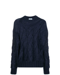 Женский темно-синий вязаный свитер от Prada