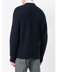 Мужской темно-синий вязаный свитер от Closed