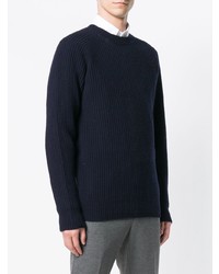 Мужской темно-синий вязаный свитер от Closed