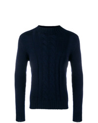Мужской темно-синий вязаный свитер от Tagliatore